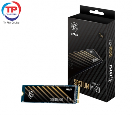 Ổ cứng SSD MSI SPATIUM M390 1TB NVMe M.2 2280 PCIe Gen 3.0x4 (Đọc 3300MB/s, Ghi 3000MB/s)