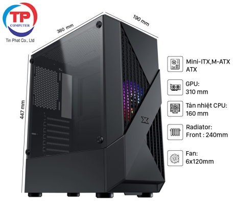 Vỏ Case XIGMATEK INFINITY 1F BLACK (MidTower/Màu Đen)