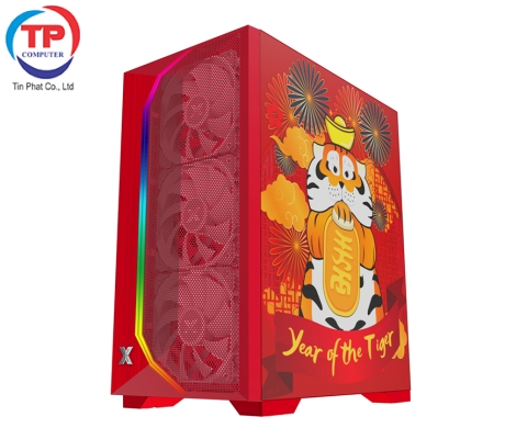Vỏ Case XIGMATEK GEMINI II TIGER 3FB (EN49011)  (MiniTower/Màu Đỏ)